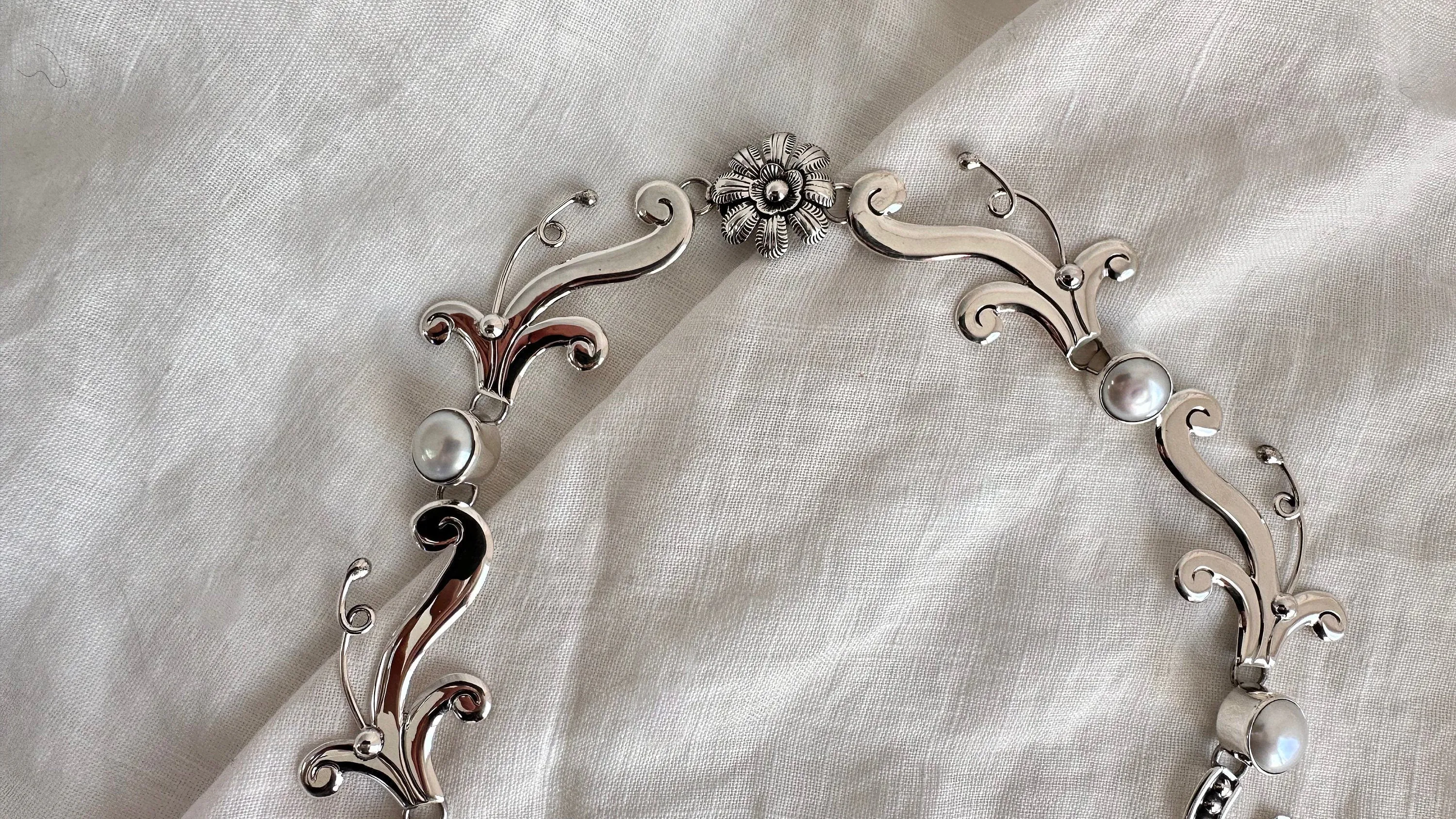 Jungle Silver Necklace. Taxco. Stunning!