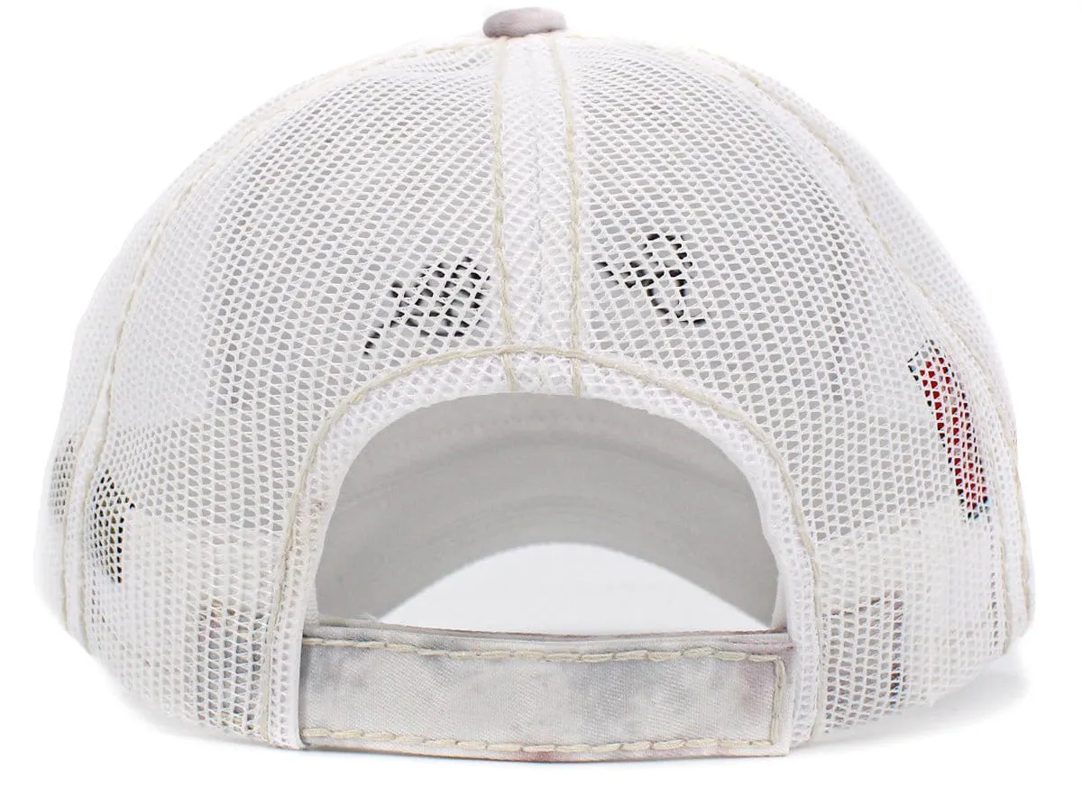 KBV1432 "Be Happy" Vintage Washed Baseball Cap