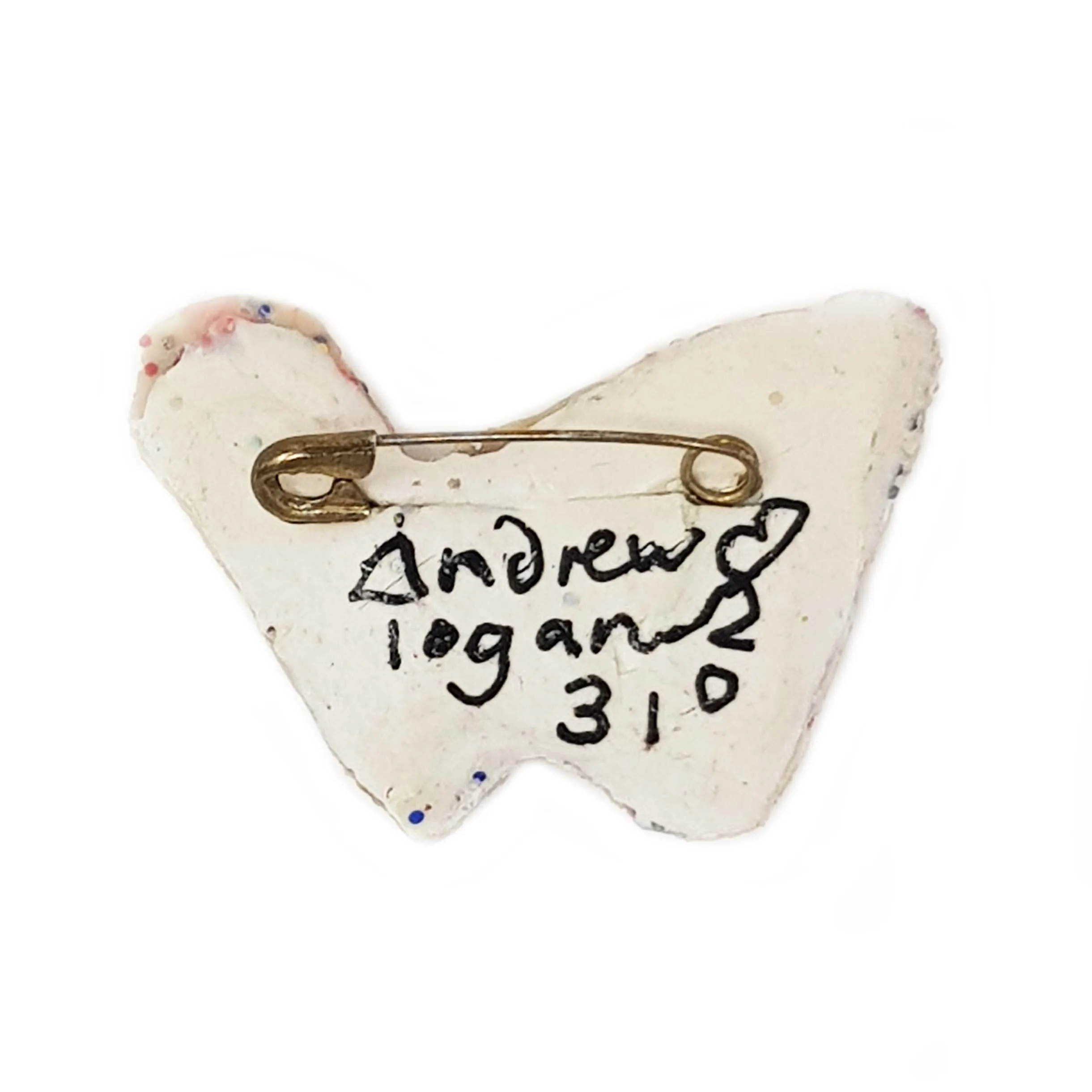 LETTER W - SILVER BROOCH