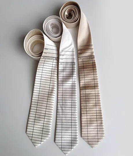 Library Due Date Card Necktie