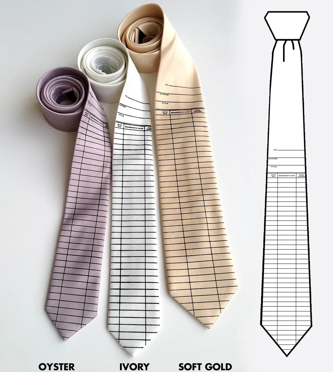 Library Due Date Card Necktie