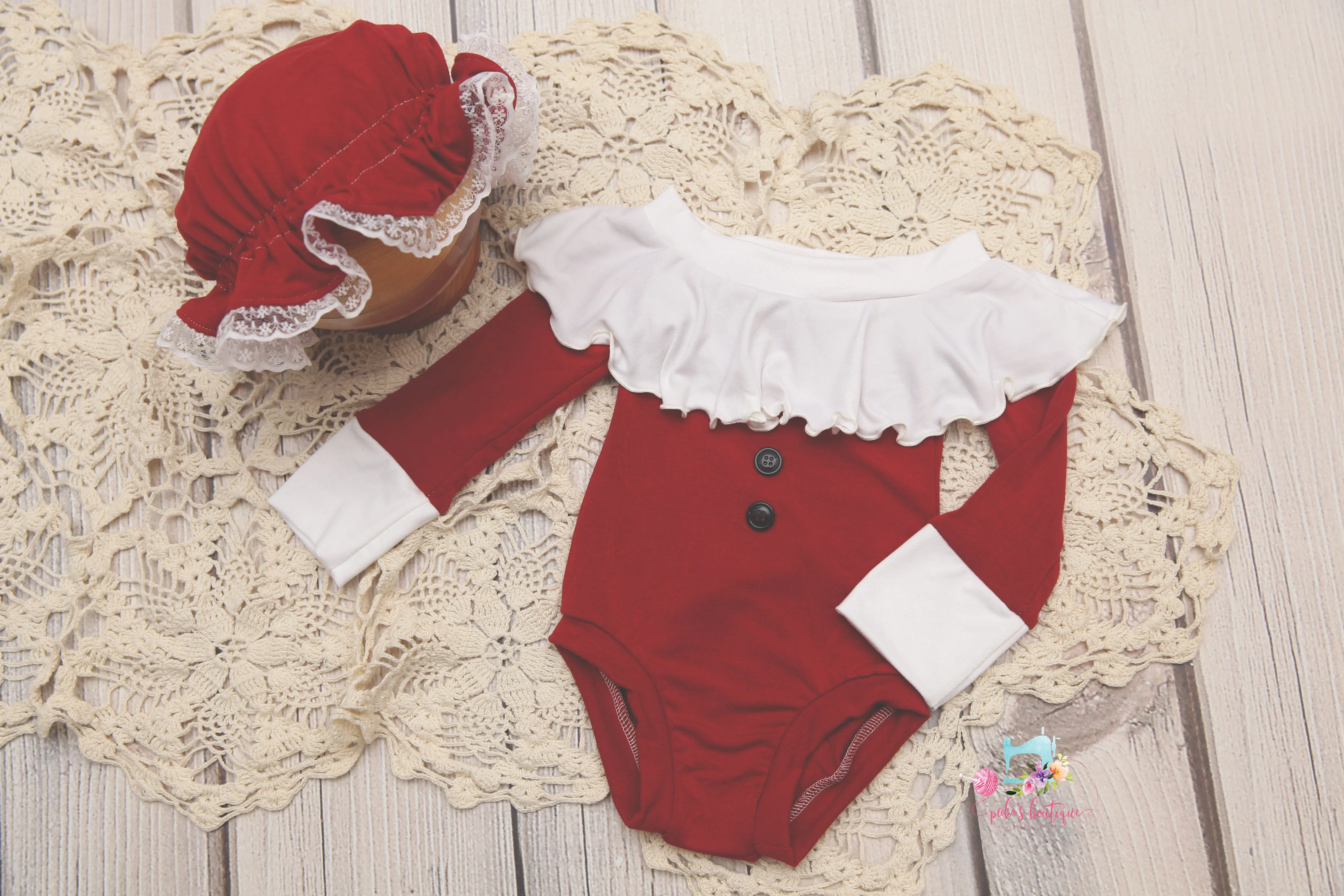MADE TO ORDER- Christmas Mrs. Claus Suit- Sitter Size
