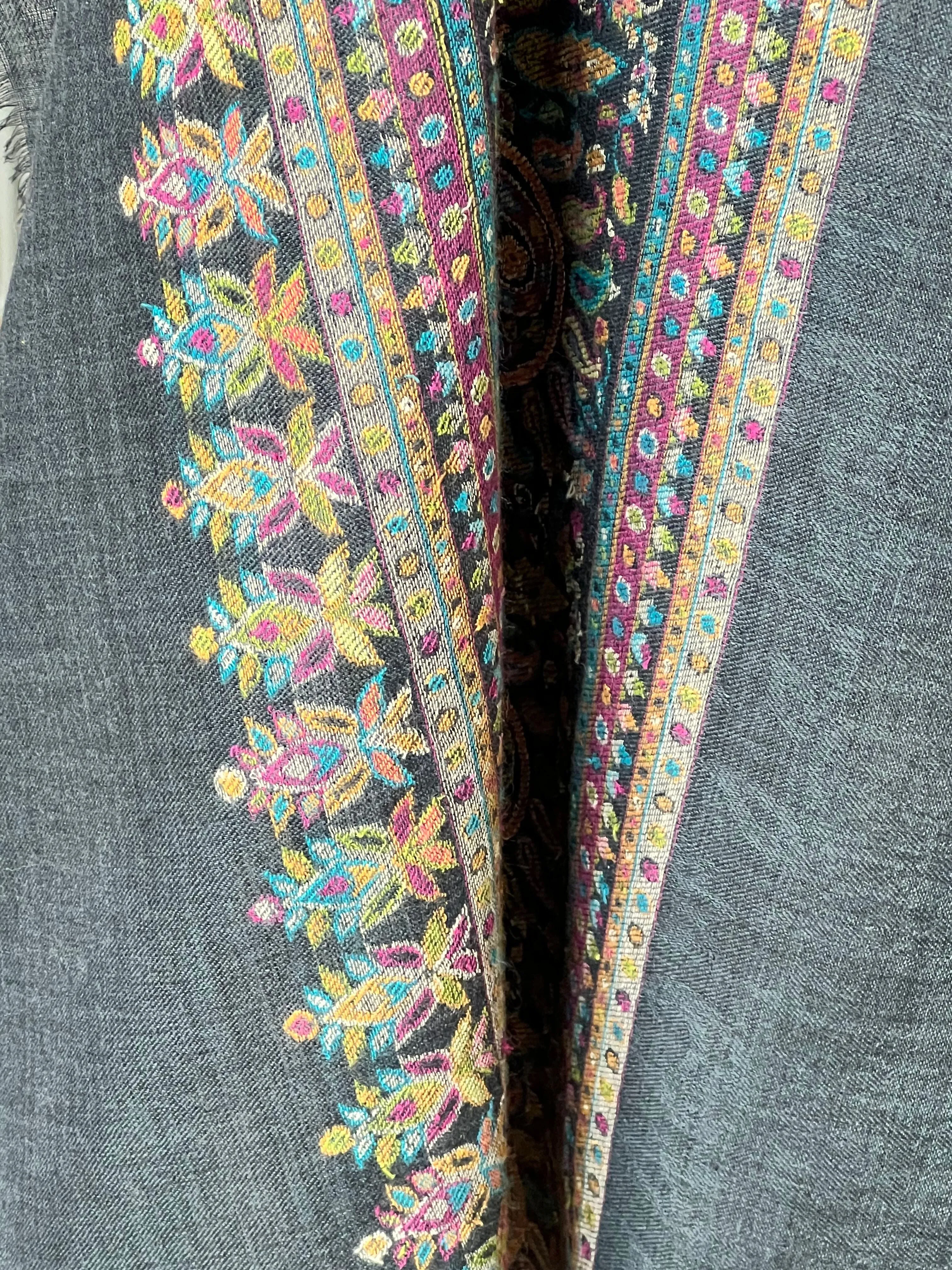 Midnight Magic Wool Shawl