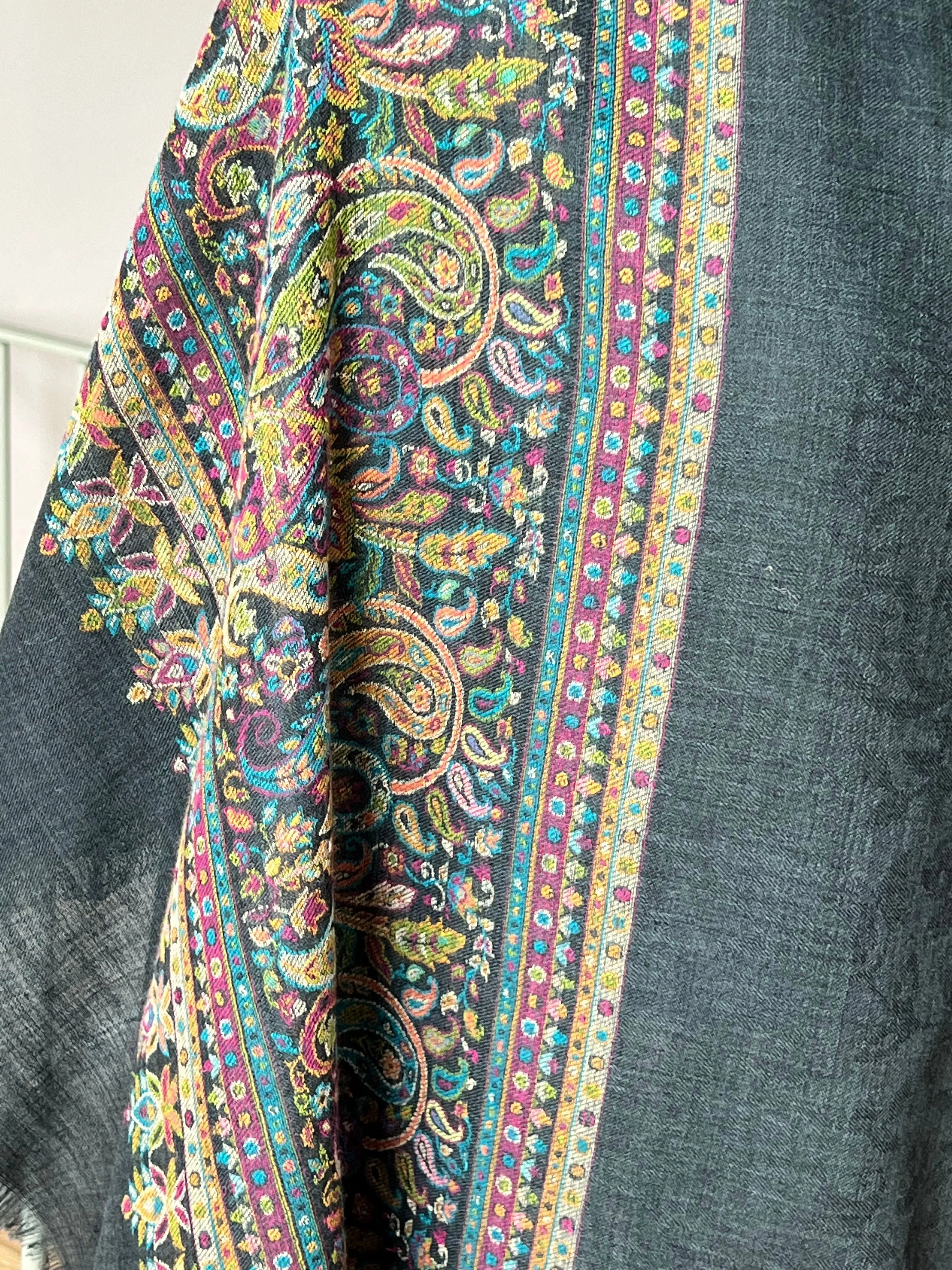 Midnight Magic Wool Shawl