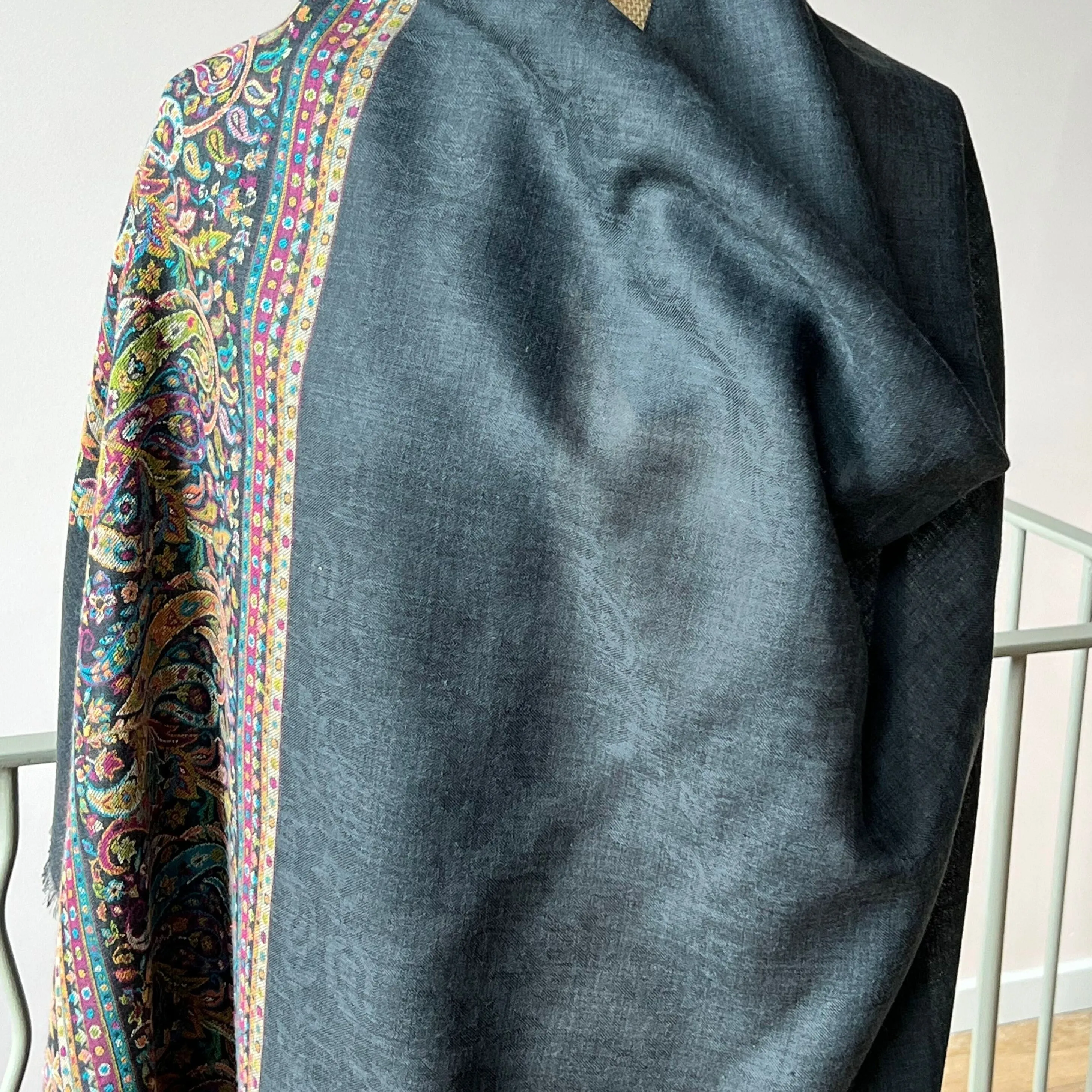 Midnight Magic Wool Shawl