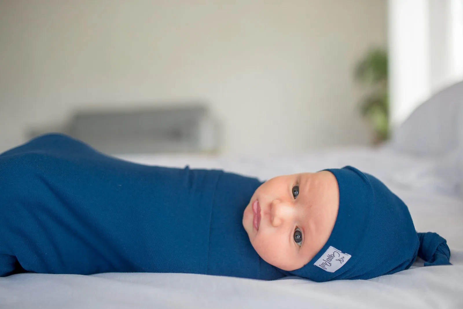 Newborn Top Knot Hat - River by Copper Pearl