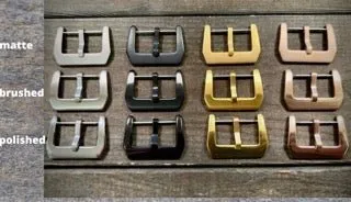 One-piece watch band, Horween Black Chromexcel leather