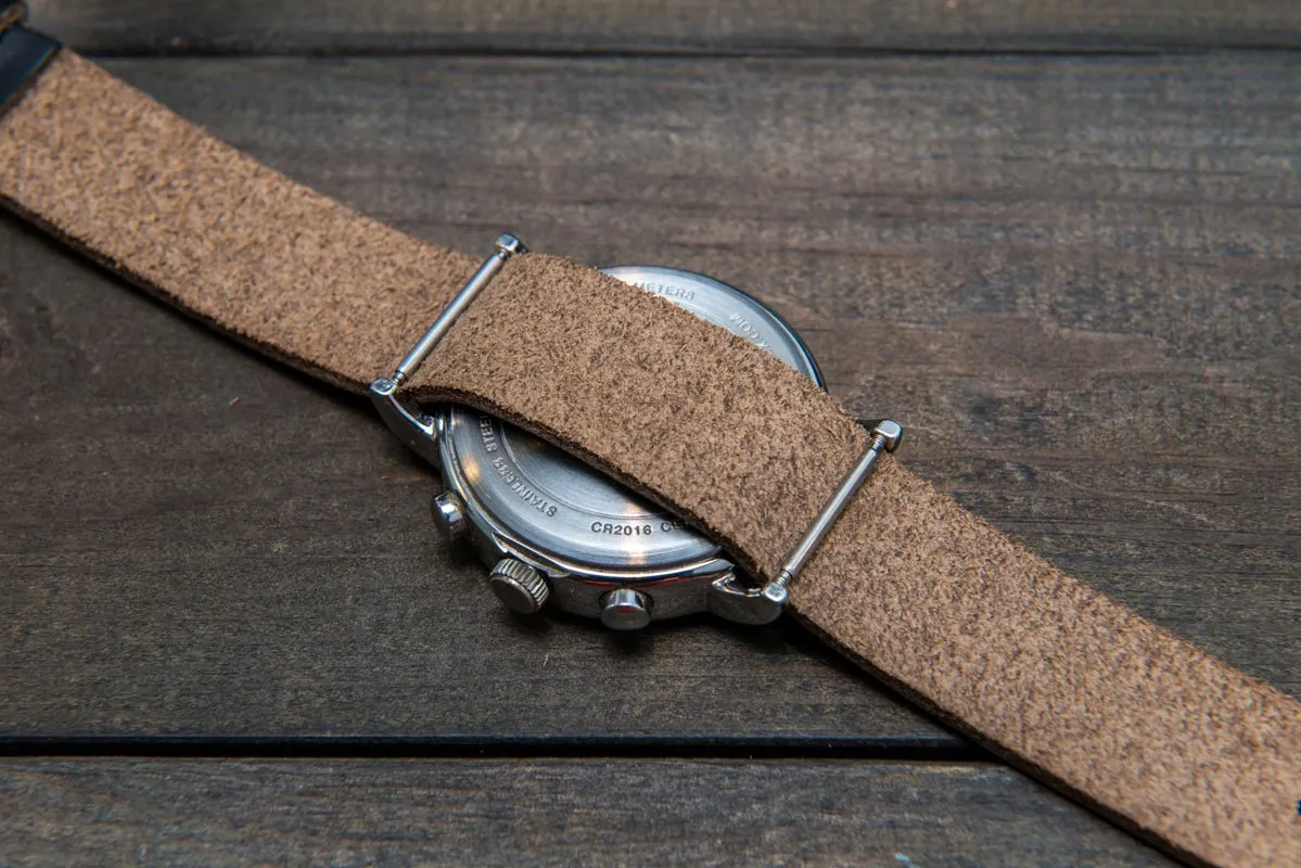 One-piece watch band, Horween Black Chromexcel leather