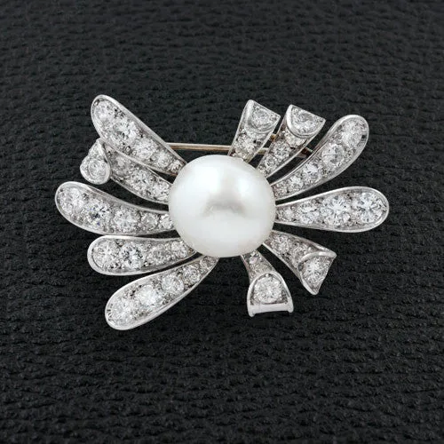 Pearl & Diamond Estate Pin Set