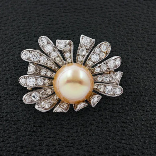 Pearl & Diamond Estate Pin Set