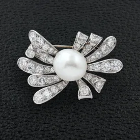 Pearl & Diamond Estate Pin Set
