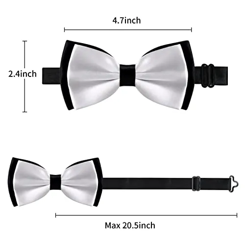 Pre-tied Contrast Color Wedding Party Bow Ties-029
