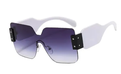 "Baby Bye" Oversize Square Plastic Frame Sunglasses