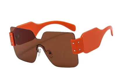 "Baby Bye" Oversize Square Plastic Frame Sunglasses