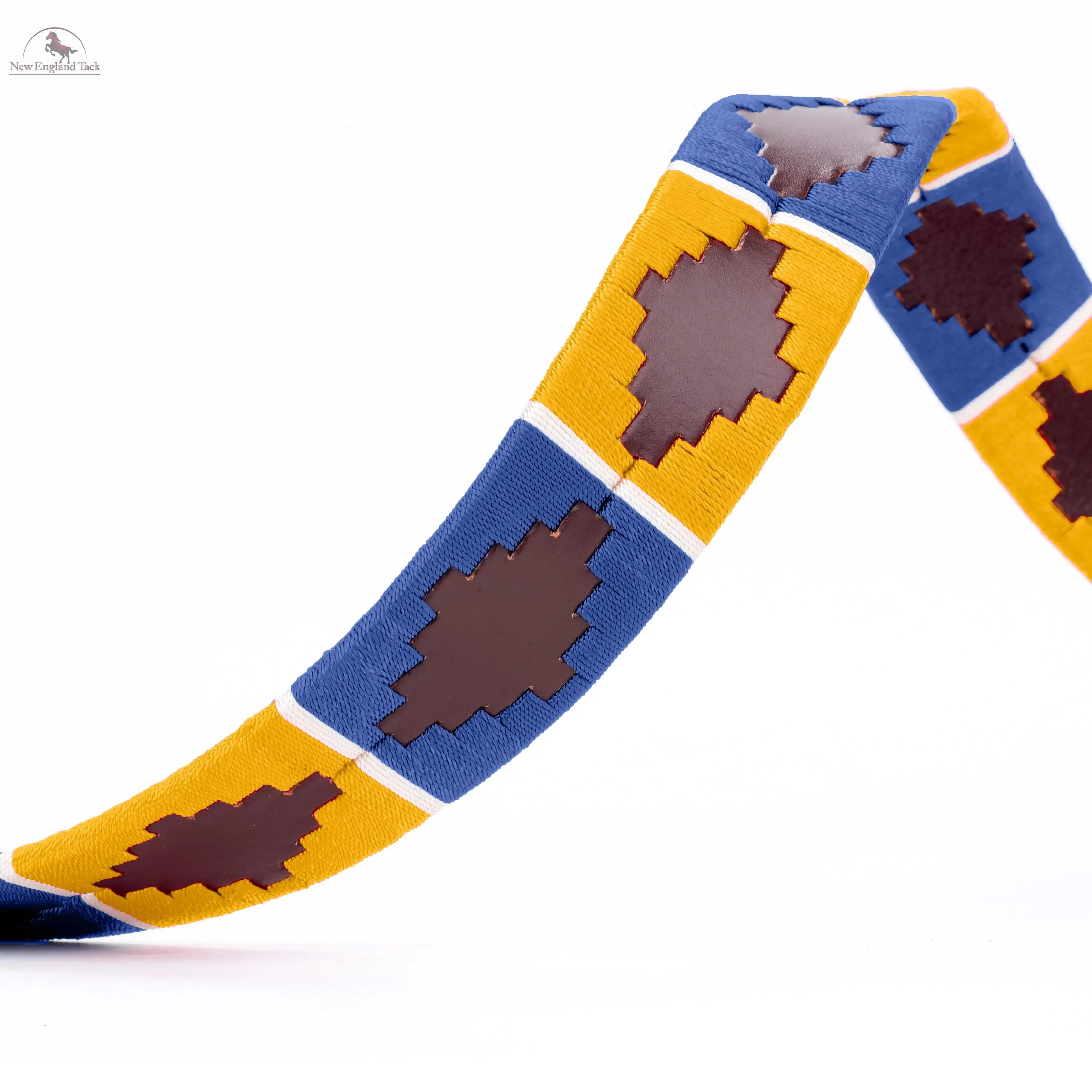 Resistance Polo Belt for Men | Hand Stitched Leather Belt With Colorful Embroidery | Gaucho Style Belt 1.5” Wide