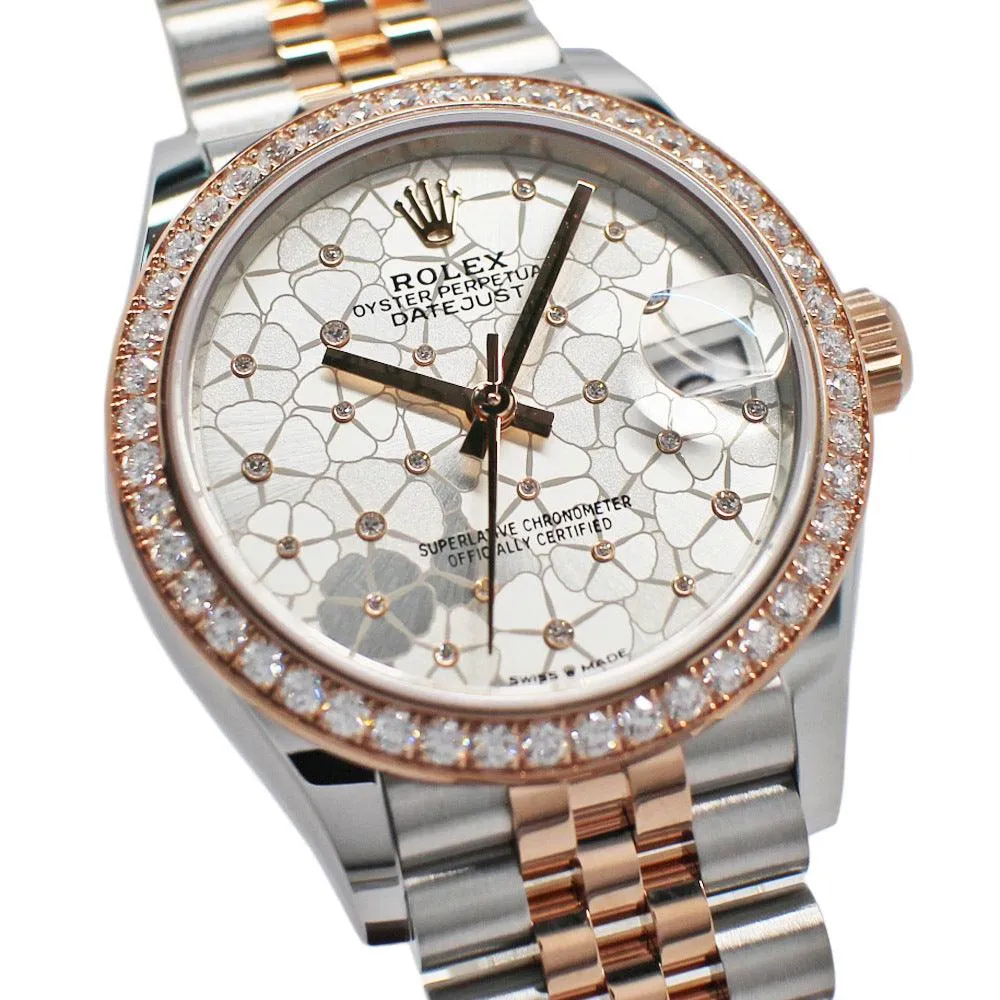 Rolex Datejust 31 278381RBR Random Silver Floral Motif SS RG Warranty 2023 Unused