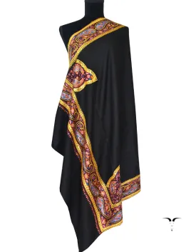 Tila & Emb. Black Shawl 5328