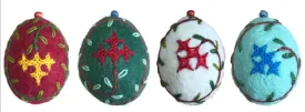 Wool Felt Oval-Shaped Ornament Set "Marash"